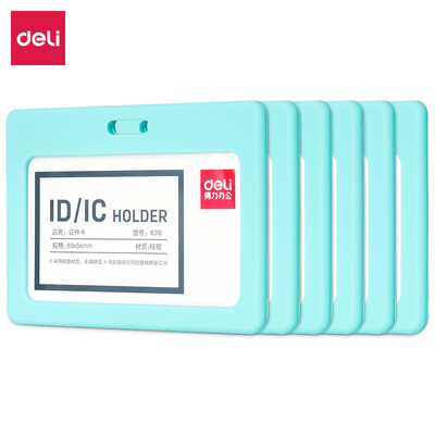 Deli deli 6 soft plastic horizontal ID card holder employee card bus card set blue 8316
Deli deli 6 soft plastic horizontal ID card holder employee card bus card set blue 8316