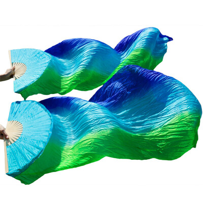 New Arrivals Stage Performance Dance Fan 100% Silk Fans Colored 180cm Belly Dance Silk Fan 2pc Royal Blue+Turquoise+Green stripes
New Arrivals Stage Performance Dance Fan 100% Silk Fans Colored 180cm Belly Dance Silk Fan 2pc Royal Blue+Turquoise+Green stripes