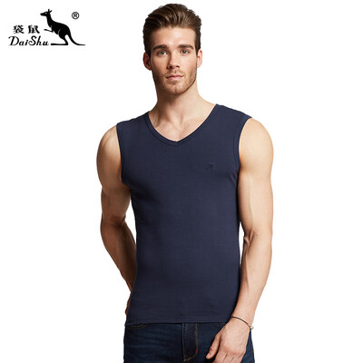 Kangaroo DaiShu Mens Vest Mens Stretch Cotton V-neck Sleeveless Wide Shoulder Sports Slim Bottoming Shirt Bao Lan
Kangaroo DaiShu Mens Vest Mens Stretch Cotton V-neck Sleeveless Wide Shoulder Sports Slim Bottoming Shirt Bao Lan