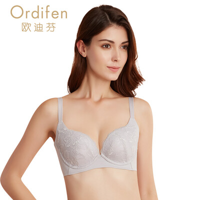 Ou Difen gathered bra 2018 new underwear 34 cover uniform mold cup bra XB7214 birch gray 3475C
Ou Difen gathered bra 2018 new underwear 34 cover uniform mold cup bra XB7214 birch gray 3475C