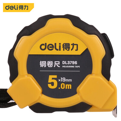 Deli deli 5 m rubberized self-locking steel tape measure box scale telescopic ruler meter metric 5m19mm DL3796 
Deli deli 5 m rubberized self-locking steel tape measure box scale telescopic ruler meter metric 5m19mm DL3796