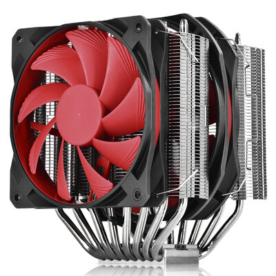 Kyushu Fengshen DEEPCOOL Assin CPU air-cooled radiator multi-platform dual fan intelligent temperature control with silicone grease mute 8 heat pipe support AM4