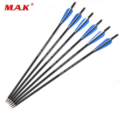 6 Pcs 17 Inches Crossbow Arrows Carbon Arrow with 125 Grain Broadheads for Archery Shooting
6 Pcs 17 Inches Crossbow Arrows Carbon Arrow with 125 Grain Broadheads for Archery Shooting