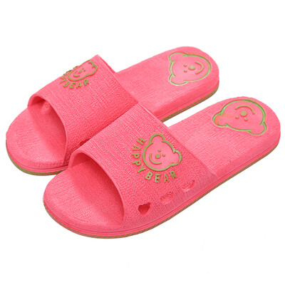 Antarctic Nanjiren slippers female cartoon bathroom bath home sandal rose red 37 yards 19D005