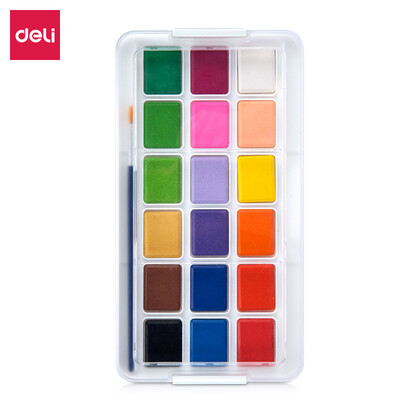 Deli deli 18 color solid watercolor paint set beginner hand-painted watercolor paint 73869
Deli deli 18 color solid watercolor paint set beginner hand-painted watercolor paint 73869
