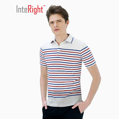 INTERIGHT cotton POLO shirt mens T-shirt loop color strip short-sleeved blue&white strip
INTERIGHT cotton POLO shirt mens T-shirt loop color strip short-sleeved blue&white strip