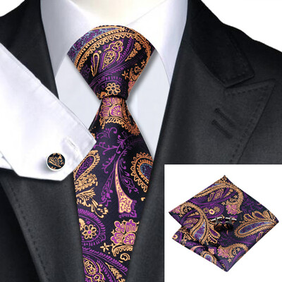 N-0571 Vogue Men Silk Tie Set Purple Paisley Necktie Handkerchief Cufflinks Set Ties For Men Formal Wedding Business wholesale
N-0571 Vogue Men Silk Tie Set Purple Paisley Necktie Handkerchief Cufflinks Set Ties For Men Formal Wedding Business wholesale