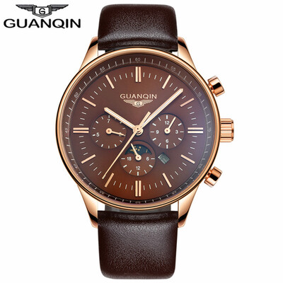 GUANQIN Watch Mens sports Casual fashion Quartz watches Mens Leather Watch Mens Watch
GUANQIN Watch Mens sports Casual fashion Quartz watches Mens Leather Watch Mens Watch