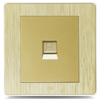 Sidon (CDN) DJ-DN computer wall switch socket champagne brushed gold panel network cable socket panel
Sidon (CDN) DJ-DN computer wall switch socket champagne brushed gold panel network cable socket panel