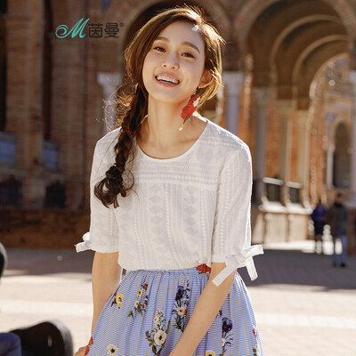 INMAN 2018 summer new literary embroidery bow in the sleeves shirt shirt female 1882012558 white
INMAN 2018 summer new literary embroidery bow in the sleeves shirt shirt female 1882012558 white