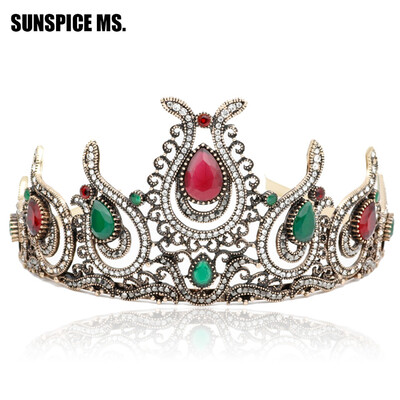 Роскошные ювелирные изделия для волос Турецкие женщины для волос с короной Vintage Tiaras Antique Gold Color Hair Hoop Red Resin F
Роскошные ювелирные изделия для волос Турецкие женщины для волос с короной Vintage Tiaras Antique Gold Color Hair Hoop Red Resin F