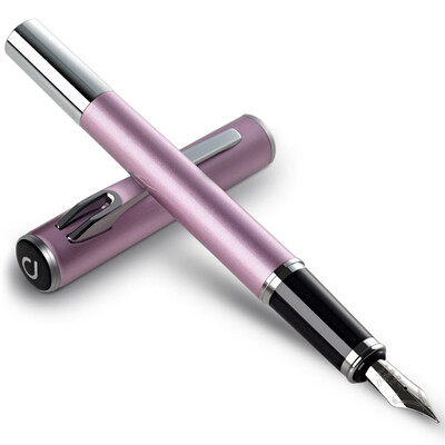 Deli) S675EF Misi Si series of metal texture pink pen silver clip pen / ink pen EF tip / sharp
Deli) S675EF Misi Si series of metal texture pink pen silver clip pen / ink pen EF tip / sharp