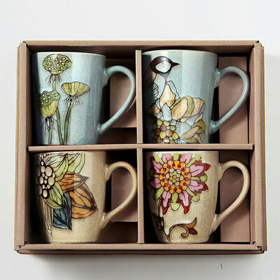 Hand Drawn Creative Coffee Mugs Household Tea Cup Breakfast Milk Ceramic Cup Set Of 4
Hand Drawn Creative Coffee Mugs Household Tea Cup Breakfast Milk Ceramic Cup Set Of 4