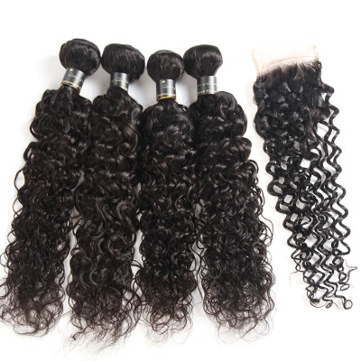 Indian Water Wave Bundles With Closure 3 Bundles Human Hair Weave With Lace Closure Indian Virgin Hair With Closure
Indian Water Wave Bundles With Closure 3 Bundles Human Hair Weave With Lace Closure Indian Virgin Hair With Closure