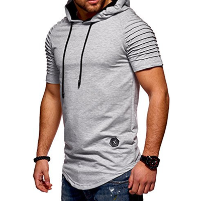 Summer Mens Casual Tops Fashion Short Sleeved T-shirt Solild Color Fold Round Neck Hooded Pullovers Clothes Mens T-shirt
Summer Mens Casual Tops Fashion Short Sleeved T-shirt Solild Color Fold Round Neck Hooded Pullovers Clothes Mens T-shirt