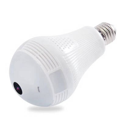 Indoor Hidden 360 Degree Fisheye Wifi Bulb Panoramic Camera 1080P HD