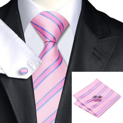 N-0433 Vogue Men Silk Tie Set Pink Stripe Necktie Handkerchief Cufflinks Set Ties For Men Formal Wedding Business wholesale
N-0433 Vogue Men Silk Tie Set Pink Stripe Necktie Handkerchief Cufflinks Set Ties For Men Formal Wedding Business wholesale