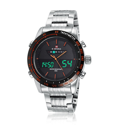 NAVIFORCE 9024 Men Luxury Silver Brand Full Steel Quartz Clock Digital LED Army Military Fahion Sport Watch
NAVIFORCE 9024 Men Luxury Silver Brand Full Steel Quartz Clock Digital LED Army Military Fahion Sport Watch