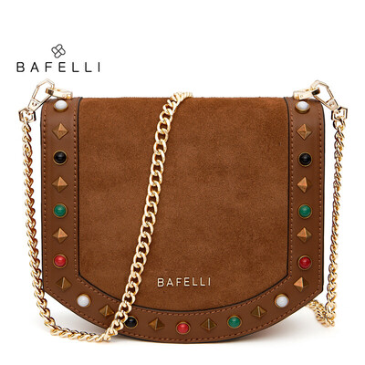 BAFELLI split leather cowhide bag frosted suede colored rivets bolsos mujer chains crossbody bag Burgundy women messenger bags
BAFELLI split leather cowhide bag frosted suede colored rivets bolsos mujer chains crossbody bag Burgundy women messenger bags