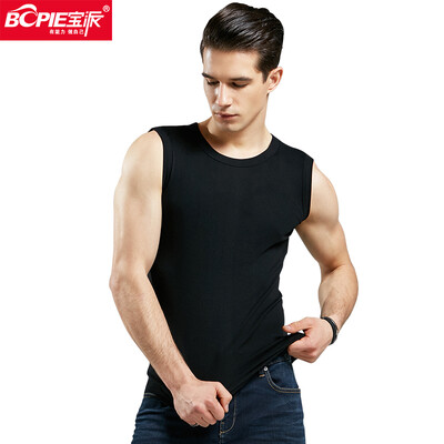Bao Pai BOPIE mens vest mens cotton wide shoulder fitness vest Slim bottoming shirt 6601 black round neck 17095
Bao Pai BOPIE mens vest mens cotton wide shoulder fitness vest Slim bottoming shirt 6601 black round neck 17095