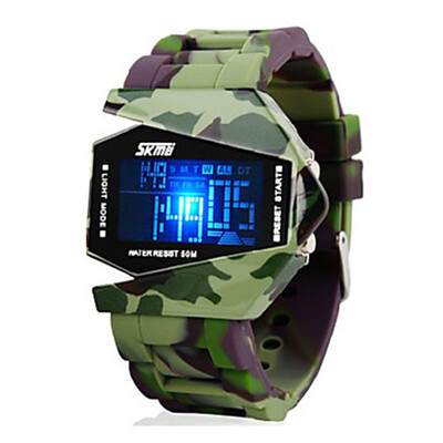 Skmei Camouflage Airplane Men Women Sports Watches Waterproof Digital Watch LED Colorful Light Unisex Student Wristwatch
Skmei Camouflage Airplane Men Women Sports Watches Waterproof Digital Watch LED Colorful Light Unisex Student Wristwatch