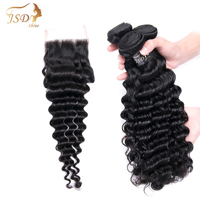 JSDShine Company Indian Deep Wave Bundles With 44 Lace Closure Closure Human Hair Extension Natural Color Non-Remy Hair Weaving
JSDShine Company Indian Deep Wave Bundles With 44 Lace Closure Closure Human Hair Extension Natural Color Non-Remy Hair Weaving