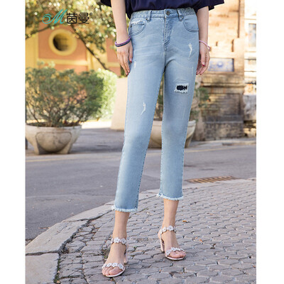 INMAN 2018 summer new slim slimming fake hole elastic raw hair jeans seven pants women 1882333397 shallow denim 29
INMAN 2018 summer new slim slimming fake hole elastic raw hair jeans seven pants women 1882333397 shallow denim 29