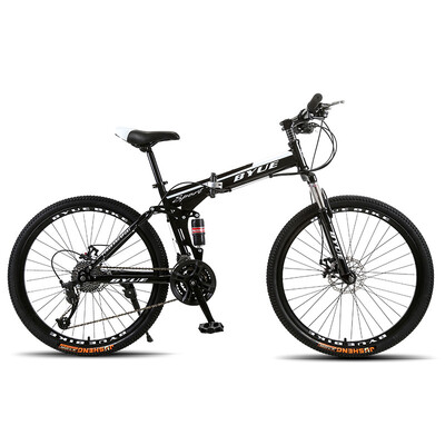 BYUEBIKE 26 inch double disc brake folding variable speed mountain bike cross country shock-absorbing bicycle for men&women
BYUEBIKE 26 inch double disc brake folding variable speed mountain bike cross country shock-absorbing bicycle for men&women
