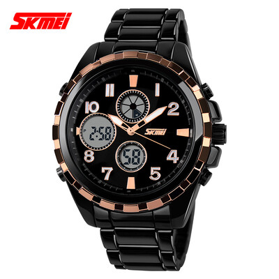 Military Style Dual Time Zones Analog-Digital Stainless Steel Wrist Watch
Military Style Dual Time Zones Analog-Digital Stainless Steel Wrist Watch