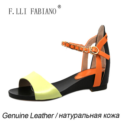 2015 FLLIFABIANO Summer Womens Sandals Euro style Metal Buckles Wedges Heel Colorful High-grade Genuine Leather Summer Sandals
2015 FLLIFABIANO Summer Womens Sandals Euro style Metal Buckles Wedges Heel Colorful High-grade Genuine Leather Summer Sandals