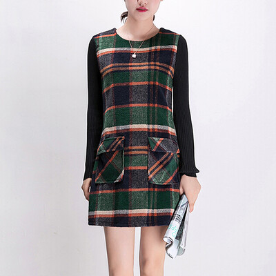 Lovaru ™Large size women's 2015 new Autumn coat Korean version was thin Slim plaid woolen dress bottoming
Lovaru ™Large size women's 2015 new Autumn coat Korean version was thin Slim plaid woolen dress bottoming
