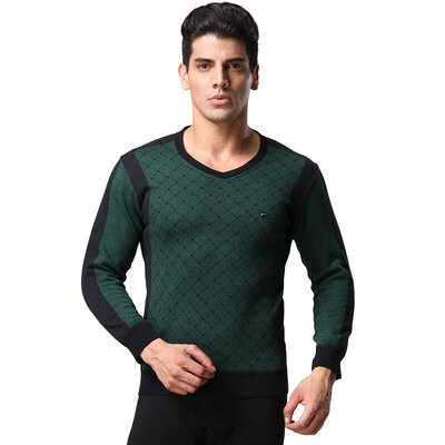 Seven wolves mens thermal underwear set V-neck plus velvet thickening jacquard warm wool sweater models 98148 dark green XL
Seven wolves mens thermal underwear set V-neck plus velvet thickening jacquard warm wool sweater models 98148 dark green XL