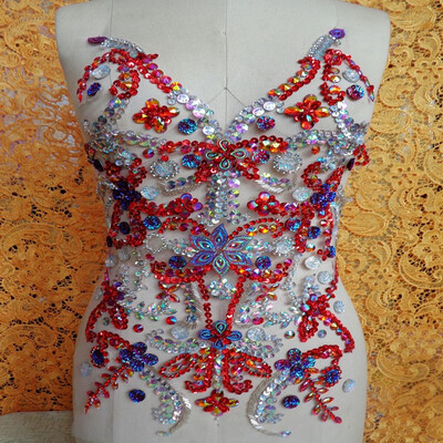 Pure hand made sew on Rhinestones applique redclear AB colour crystals patches 5032cm DIY dress accessory
Pure hand made sew on Rhinestones applique redclear AB colour crystals patches 5032cm DIY dress accessory