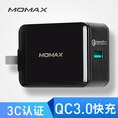 MOMAX QC30 fast charge charger 18W flash charge head USB fast charge source adapter Apple Android phone tablet universal black
MOMAX QC30 fast charge charger 18W flash charge head USB fast charge source adapter Apple Android phone tablet universal black