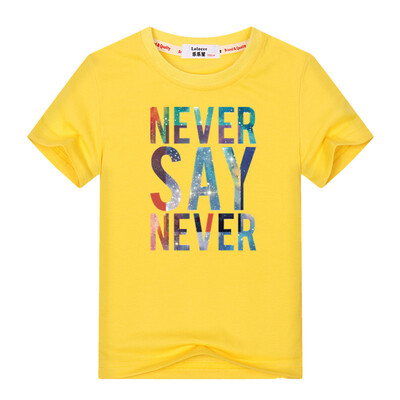 3-13y Kids Summer Colorful Letter Никогда не говори никогда Футболка мальчиков Девочки 100% Хлопок O-Шея с коротким рукавом Футбол
3-13y Kids Summer Colorful Letter Никогда не говори никогда Футболка мальчиков Девочки 100% Хлопок O-Шея с коротким рукавом Футбол