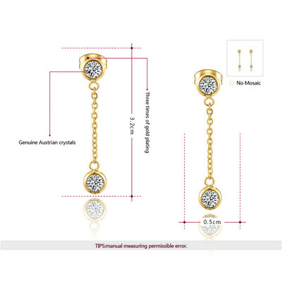 Yoursfs® 18K позолоченные кристалл ухо серьгу женщин моды из нержавеющей стали ювелирные изделия, падение
Yoursfs® 18K позолоченные кристалл ухо серьгу женщин моды из нержавеющей стали ювелирные изделия, падение