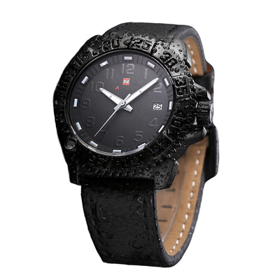 NAVIFORCE 9041 Men Stainless Steel Face With Genuine Leather Strap Wristwatch Zigzag Edge Watches
NAVIFORCE 9041 Men Stainless Steel Face With Genuine Leather Strap Wristwatch Zigzag Edge Watches