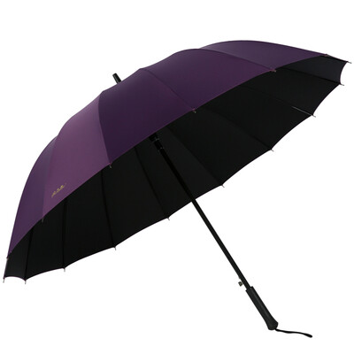 Heaven umbrella increased reinforcement 16 bone impact cloth black plastic self-opening straight business umbrella 10037D deep purple
Heaven umbrella increased reinforcement 16 bone impact cloth black plastic self-opening straight business umbrella 10037D deep purple