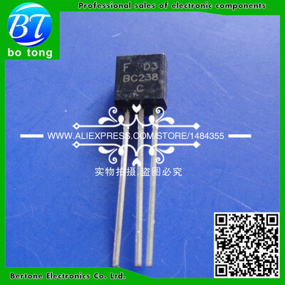 1000pcs free shipping BC238C BC238 TO-92 Bipolar Transistors - BJT NPN 25V 100mA