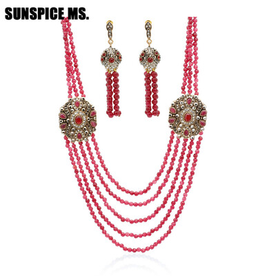 New Arrivals African Beads Jewelry Set Nigerian Wedding Engagement Necklace Earring For Women Handmade Stone Indian Jewelry
New Arrivals African Beads Jewelry Set Nigerian Wedding Engagement Necklace Earring For Women Handmade Stone Indian Jewelry