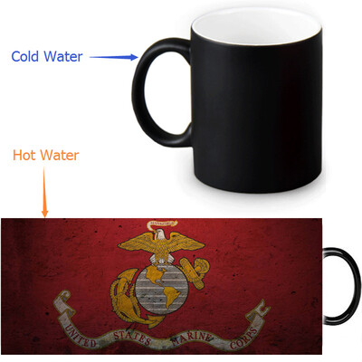 USMC 350ml12oz Heat Reveal Mug Color Change Coffee Cup Sensitive Morphing Mugs Magic Mug Milk Tea Cups
USMC 350ml12oz Heat Reveal Mug Color Change Coffee Cup Sensitive Morphing Mugs Magic Mug Milk Tea Cups