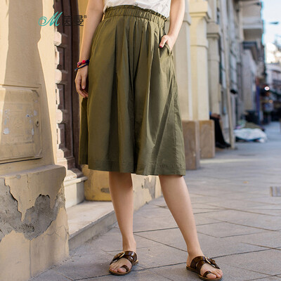 INMAN 2018 summer new double pocket wood ear elastic waist wild pleated skirt skirt skirt skirt long skirt 18821VP10037 shallow army green
INMAN 2018 summer new double pocket wood ear elastic waist wild pleated skirt skirt skirt skirt long skirt 18821VP10037 shallow army green