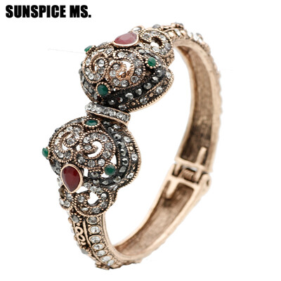 SUNSPICE MS New Turkish Love Charm Vintage Cuff Bracelets & Bangles For Women Antique Gold Color Bohemia Indian Bangles Jewelry
SUNSPICE MS New Turkish Love Charm Vintage Cuff Bracelets & Bangles For Women Antique Gold Color Bohemia Indian Bangles Jewelry