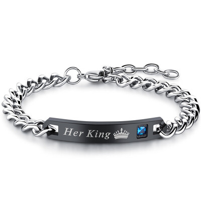 316l Stainless Steel Crown Bracelet Men Women Couple Jewelry Cubic Zirconia Lovers Bracelets Accessories OB886
316l Stainless Steel Crown Bracelet Men Women Couple Jewelry Cubic Zirconia Lovers Bracelets Accessories OB886