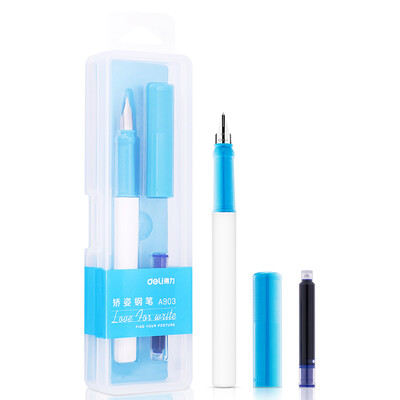 Deli deli EF Mingjian Youshang Series Correction Pens Pens Positive posture Pen Student Words accompanying set Triangle rods Ink bag Blue A903
Deli deli EF Mingjian Youshang Series Correction Pens Pens Positive posture Pen Student Words accompanying set Triangle rods Ink bag Blue A903