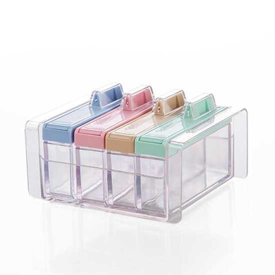 New 4-6 grids Transparet Seasoning Box condiment set salt&pepper spice Seasoning Storage barbecue kitchen accessories
New 4-6 grids Transparet Seasoning Box condiment set salt&pepper spice Seasoning Storage barbecue kitchen accessories