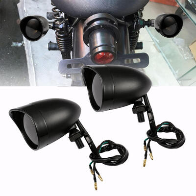 2PCS Motorcycle Universal Turn Signals Bulbs Amber Lens Front Visor Bullet Running Light
2PCS Motorcycle Universal Turn Signals Bulbs Amber Lens Front Visor Bullet Running Light