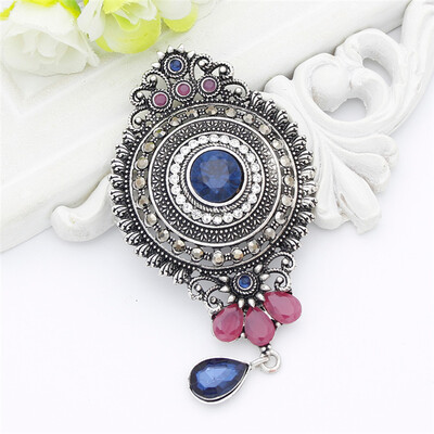 Fashion Egyptian Women Round Water Drop Brooch Pins Antique Silver Color Resin Corsage Jewelry Turkish Bridal Indian Wedding Pin
Fashion Egyptian Women Round Water Drop Brooch Pins Antique Silver Color Resin Corsage Jewelry Turkish Bridal Indian Wedding Pin