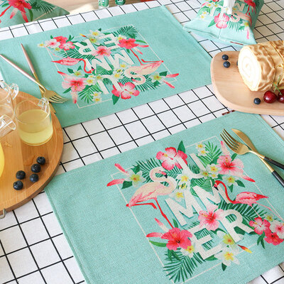 Yuanyuan fabric placemats ins Nordic wind flamingo fresh American western food mat insulation pad coaster pad cushion coaster 4 piece
Yuanyuan fabric placemats ins Nordic wind flamingo fresh American western food mat insulation pad coaster pad cushion coaster 4 piece