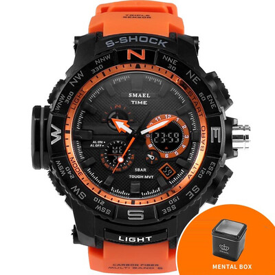 Orange Sport Watch SMAEL Brand Watches LED Digital Wristwach Multi-functional Men Clock Led Stopwatch 1531 S Shock Sport Watch
Orange Sport Watch SMAEL Brand Watches LED Digital Wristwach Multi-functional Men Clock Led Stopwatch 1531 S Shock Sport Watch